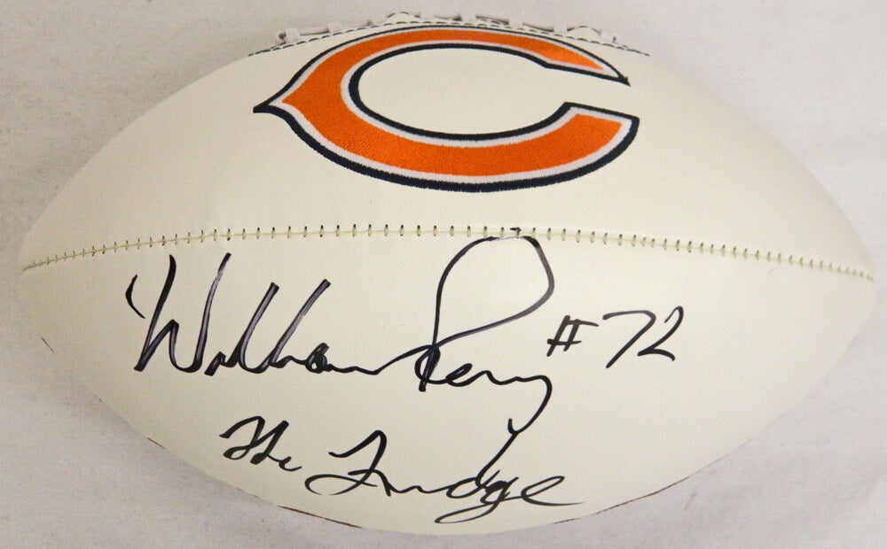 William Perry Signed Bears Logo Football w/The Fridge - PERFTB300 - William Perry Signed Bears Logo Football w/The Fridge product image