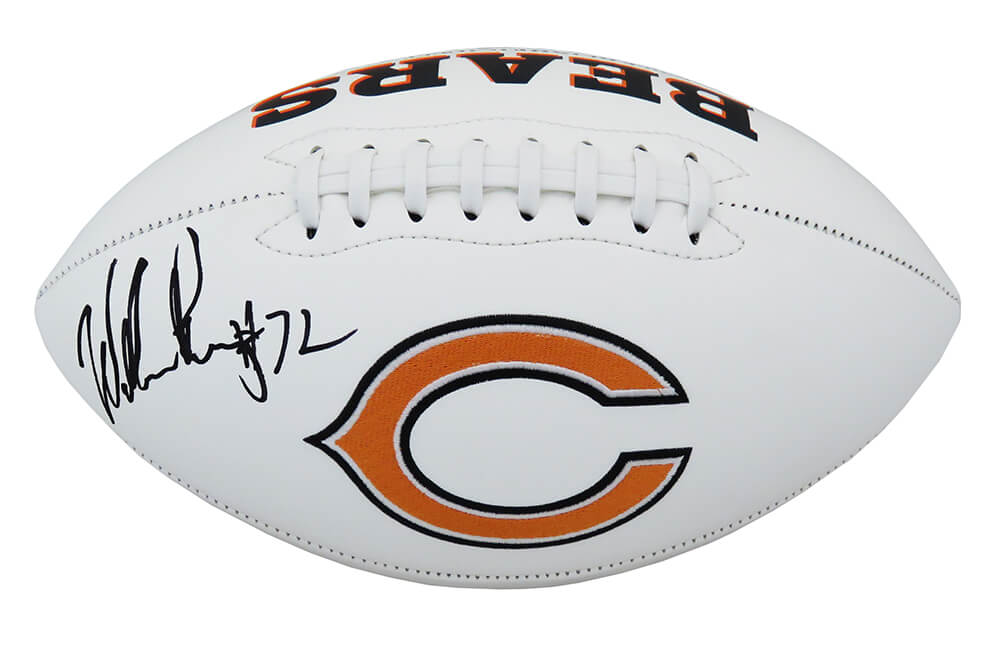 William Perry Signed Chicago Bears White Logo Football - PERFTB306 - William Perry Signed Chicago Bears White Logo Football product image