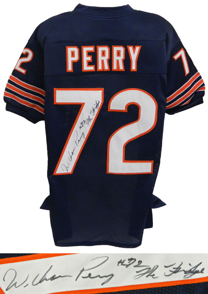 William Perry Signed Navy Custom Throwback Jersey w/The Fridge - PERJRY300 - William Perry Signed Navy Custom Throwback Jersey w/The Fridge product image