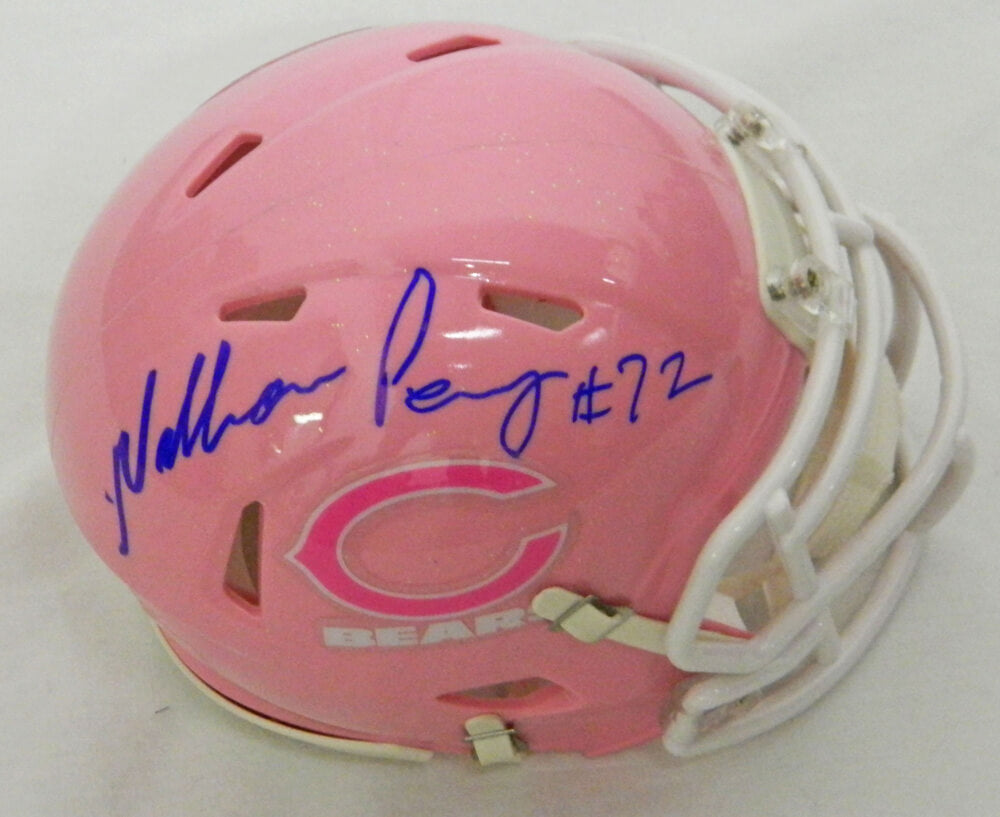 William Perry Signed Chicago Bears Pink Riddell Mini Helmet - PERMIN301 - William Perry Signed Chicago Bears Pink Riddell Mini Helmet product image