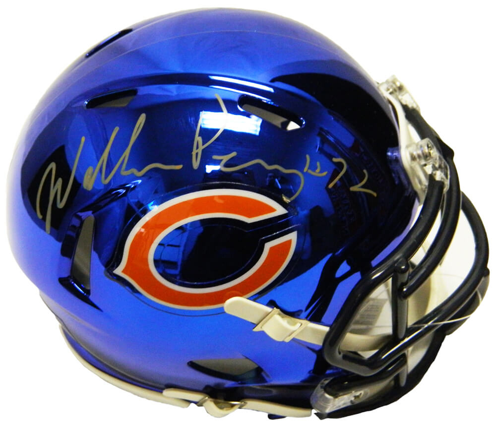 William Perry Signed Chicago Bears Chrome Riddell Mini Helmet - PERMIN305 - William Perry Signed Chicago Bears Chrome Riddell Mini Helmet product image