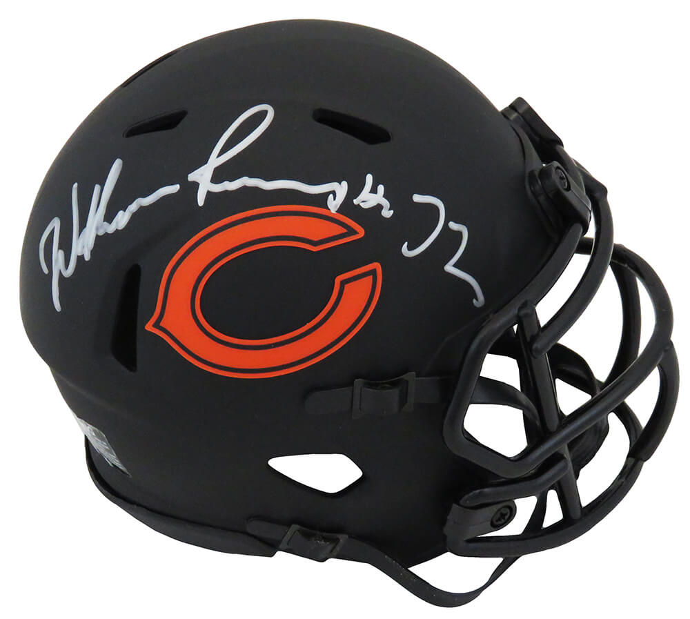 William Perry Signed Chicago Bears Eclipse Black Matte Riddell Speed Mini Helmet - PERMIN310 - William Perry Signed Chicago Bears Eclipse Black Matte Riddell Speed Mini Helmet product image