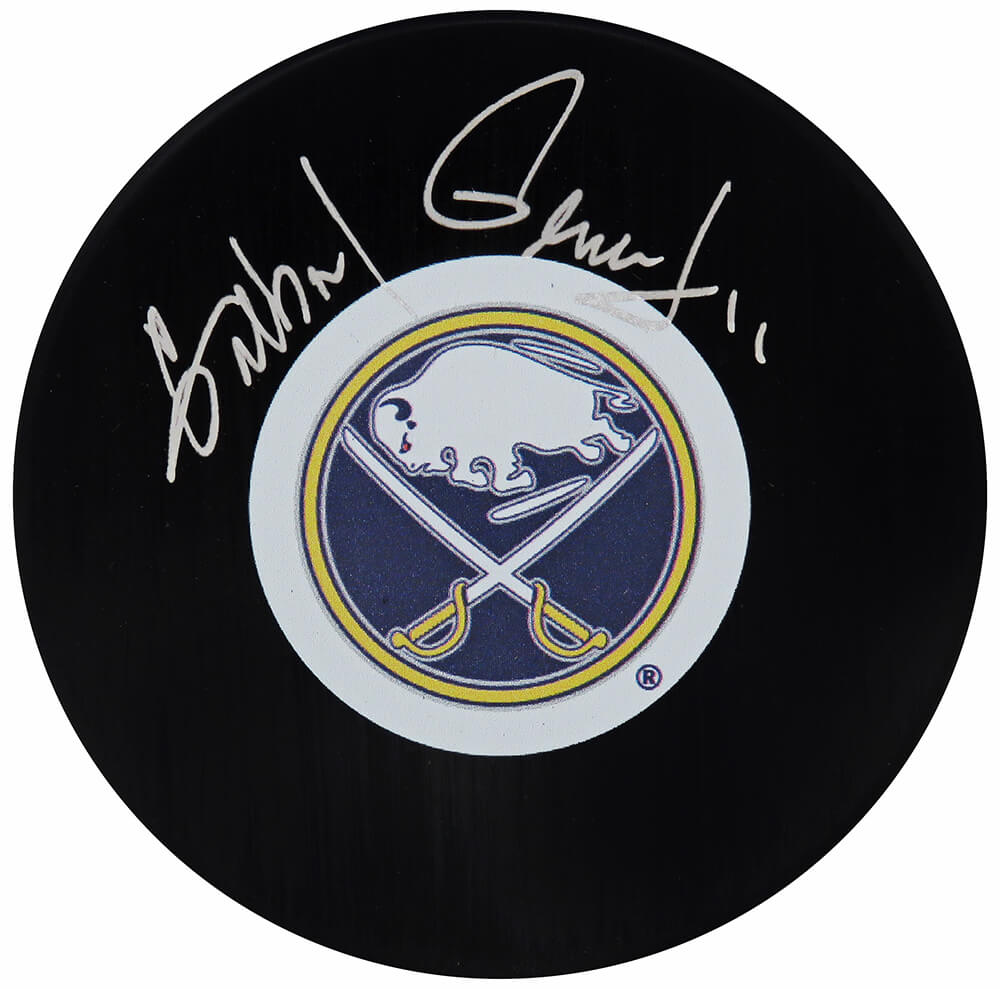 Gilbert Perreault Signed Buffalo Sabres Logo Hockey Puck - PERPUC400 - Gilbert Perreault Signed Buffalo Sabres Logo Hockey Puck product image