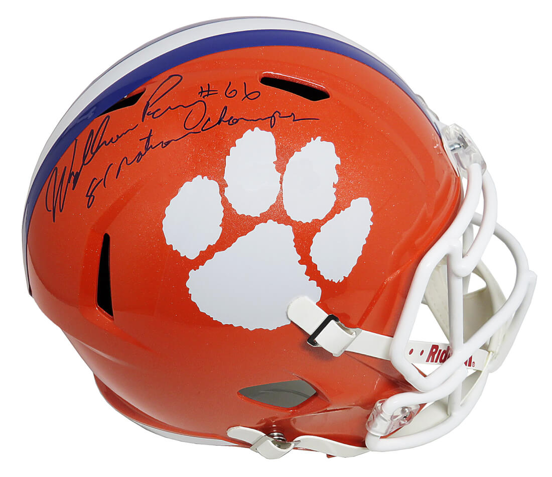 William Perry Signed Clemson Tigers Riddell Full Size Speed Replica Helmet w/81 National Champs - PERREP304 - William Perry Signed Clemson Tigers Riddell Full Size Speed Replica Helmet w/81 National Champs product image