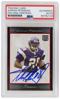 Adrian Peterson Signed Minnesota Vikings 2007 Bowman Football Rookie Trading Card #126 (PSA Encapsulated) - PETCAR303 - Adrian Peterson Signed Minnesota Vikings 2007 Bowman Football Rookie Trading Card #126 (PSA Encapsulated) product image