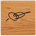 Morris Peterson Signed 5x6 Wood Floor Piece - PETFLO200 - Morris Peterson Signed 5x6 Wood Floor Piece product image