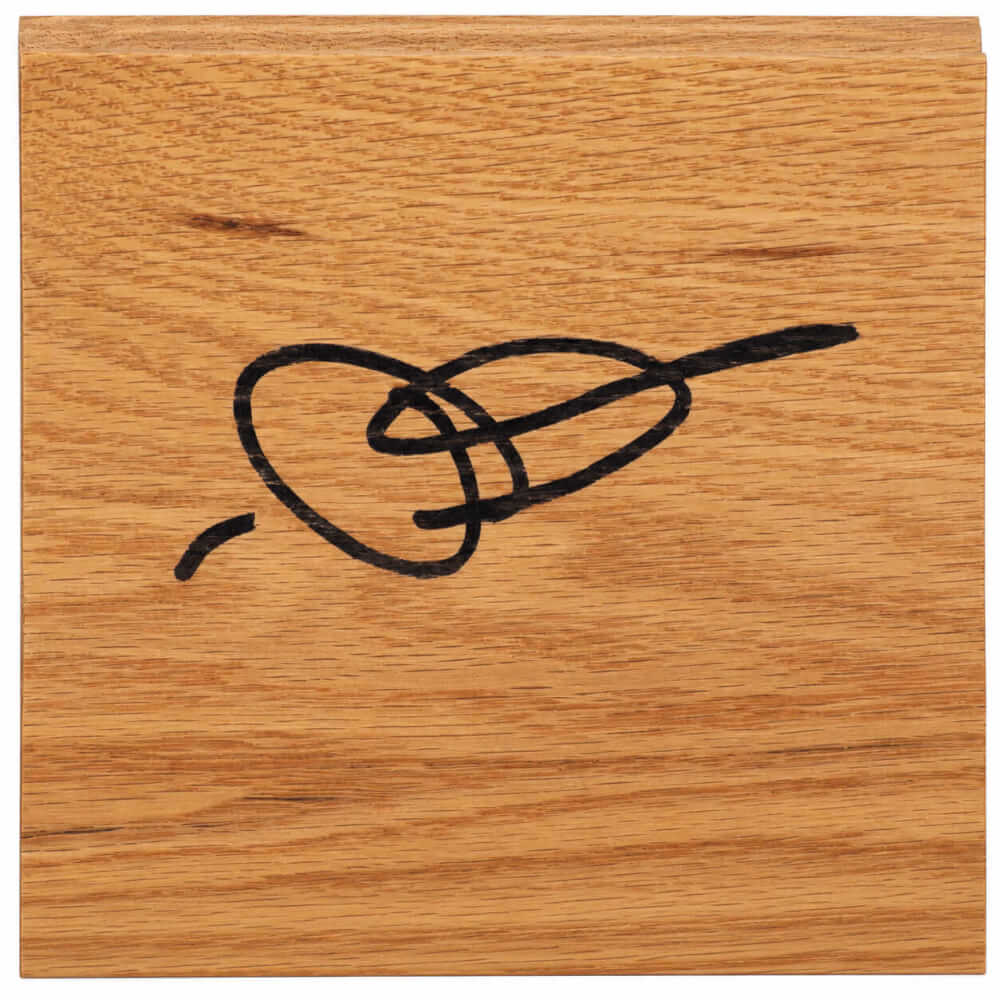 Morris Peterson Signed 5x6 Wood Floor Piece - PETFLO200 - Morris Peterson Signed 5x6 Wood Floor Piece product image