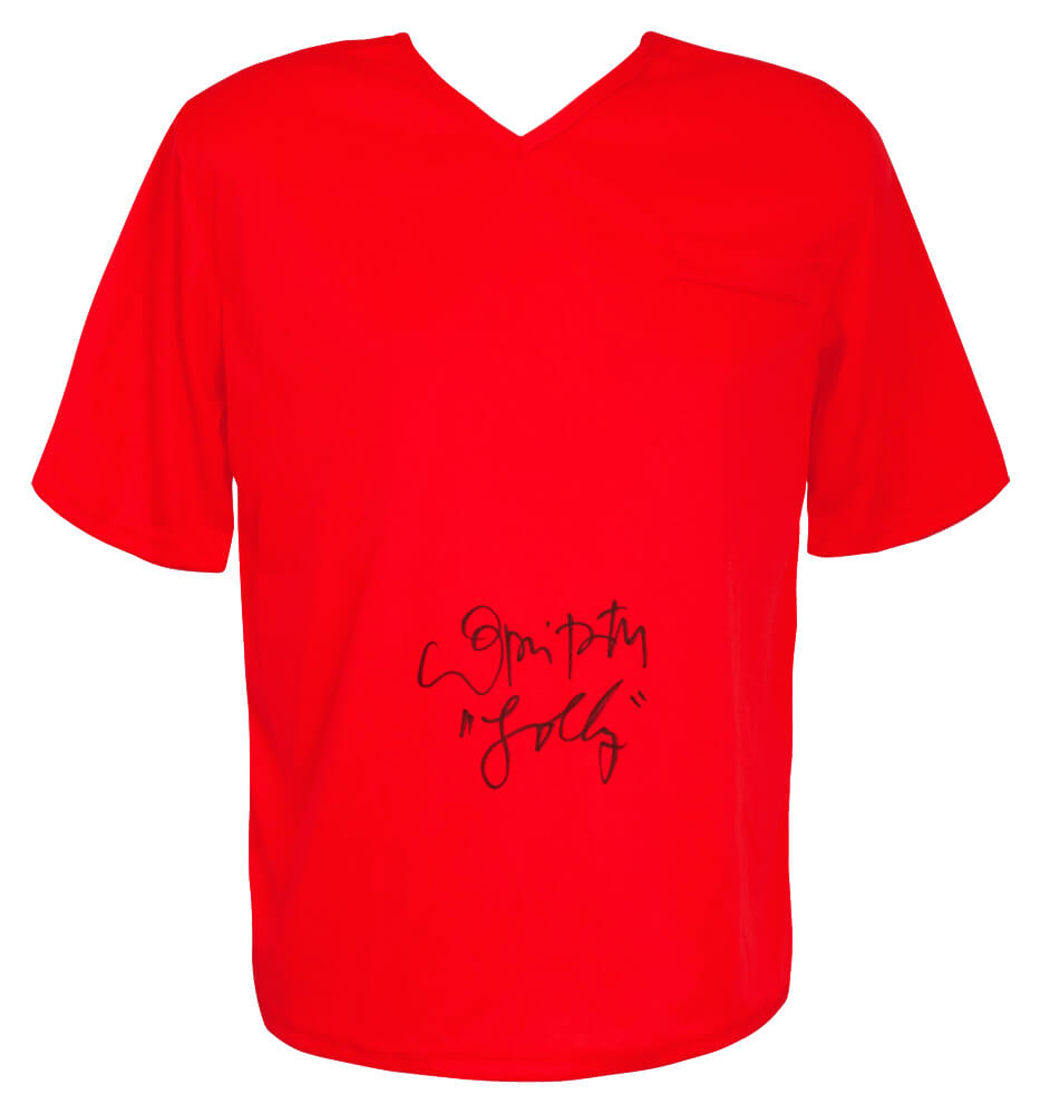 Lori Petty Signed Orange Prison Costume Shirt & Pants w/Lolly - PETJRY501 - Lori Petty Signed Orange Prison Costume Shirt & Pants w/Lolly product image