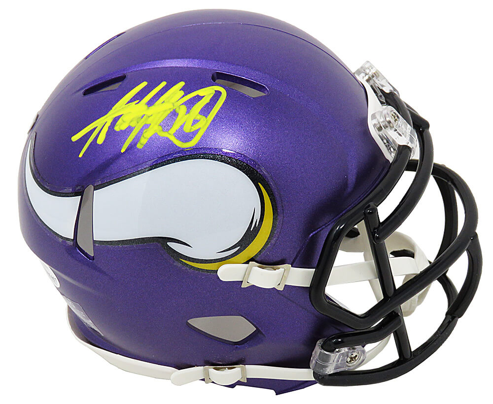 Adrian Peterson Signed Minnesota Vikings Riddell Speed Mini Helmet (Beckett) - PETMIN303 - Adrian Peterson Signed Minnesota Vikings Riddell Speed Mini Helmet (Beckett) product image