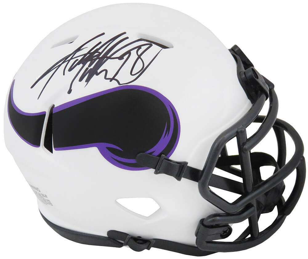 Adrian Peterson Signed Minnesota Vikings Lunar Eclipse Riddell Speed Mini Helmet - PETMIN305 - Adrian Peterson Signed Minnesota Vikings Lunar Eclipse Riddell Speed Mini Helmet product image