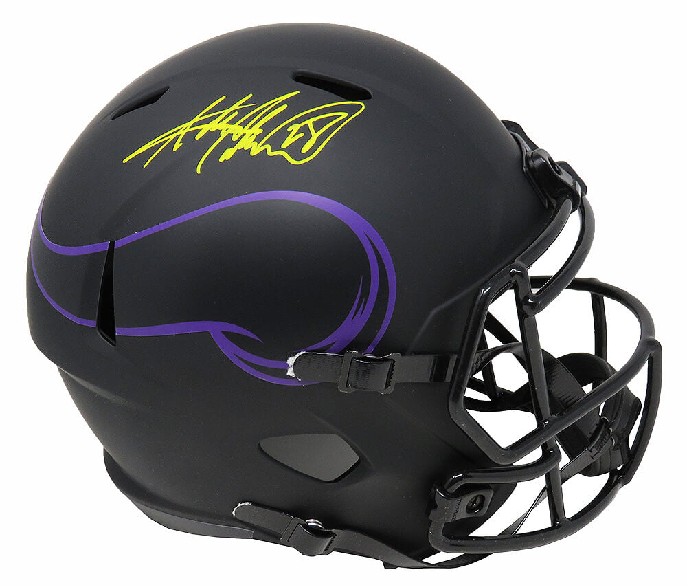 Adrian Peterson Signed Minnesota Vikings Eclipse Black Matte Riddell Full Size Speed Replica Helmet - PETREP306 - Adrian Peterson Signed Minnesota Vikings Eclipse Black Matte Riddell Full Size Speed Replica Helmet product image