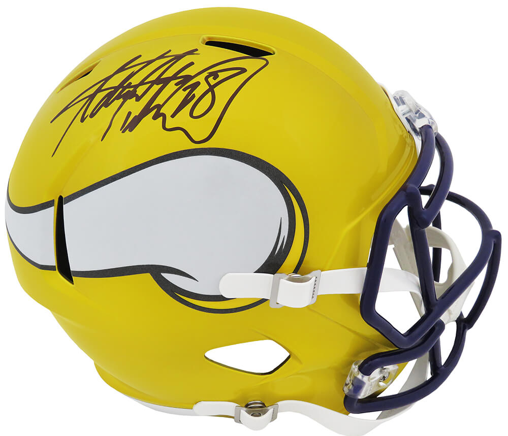 Adrian Peterson Signed Minnesota Vikings FLASH Riddell Full Size Speed Replica Helmet - PETREP308 - Adrian Peterson Signed Minnesota Vikings FLASH Riddell Full Size Speed Replica Helmet product image