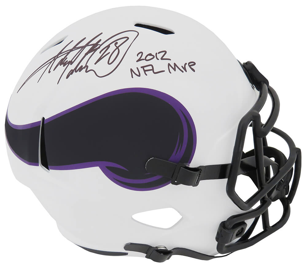 Adrian Peterson Signed Minnesota Vikings Lunar Eclipse Riddell Full Size Speed Replica Helmet w/2012 NFL MVP - PETREP309 - Adrian Peterson Signed Minnesota Vikings Lunar Eclipse Riddell Full Size Speed Replica Helmet w/2012 NFL MVP product image