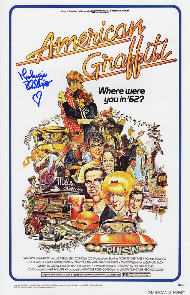 Mackenzie Phillips Signed American Graffiti 11x17 Movie Poster - PHIPST500 - Mackenzie Phillips Signed American Graffiti 11x17 Movie Poster product image