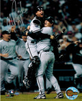 A.J. Pierzynski  Signed White Sox World Series Last Out Celebration 8x10 Photo w/Bobby Jenks - PIE08P101 - A.J. Pierzynski Signed White Sox World Series Last Out Celebration 8x10 Photo w/Bobby Jenks product image
