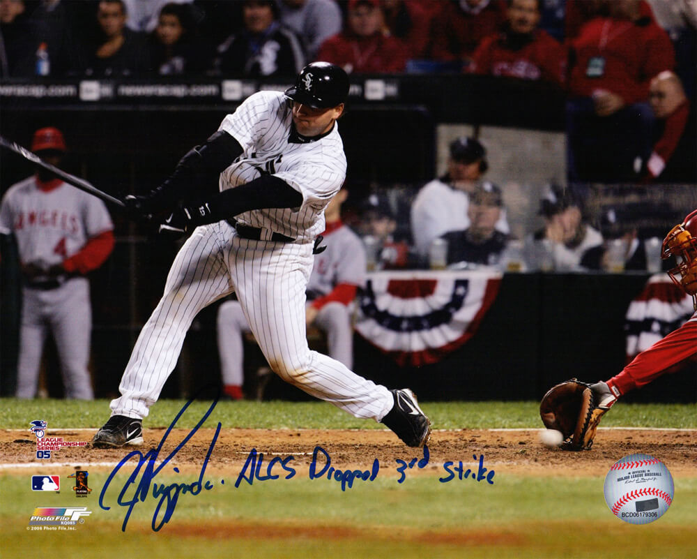A.J. Pierzynski Signed White Sox 2005 ALCS Drop 3rd Strike 8x10 Photo w/ALCS Dropped 3rd Strike - PIE08P102 - A.J. Pierzynski Signed White Sox 2005 ALCS Drop 3rd Strike 8x10 Photo w/ALCS Dropped 3rd Strike product image