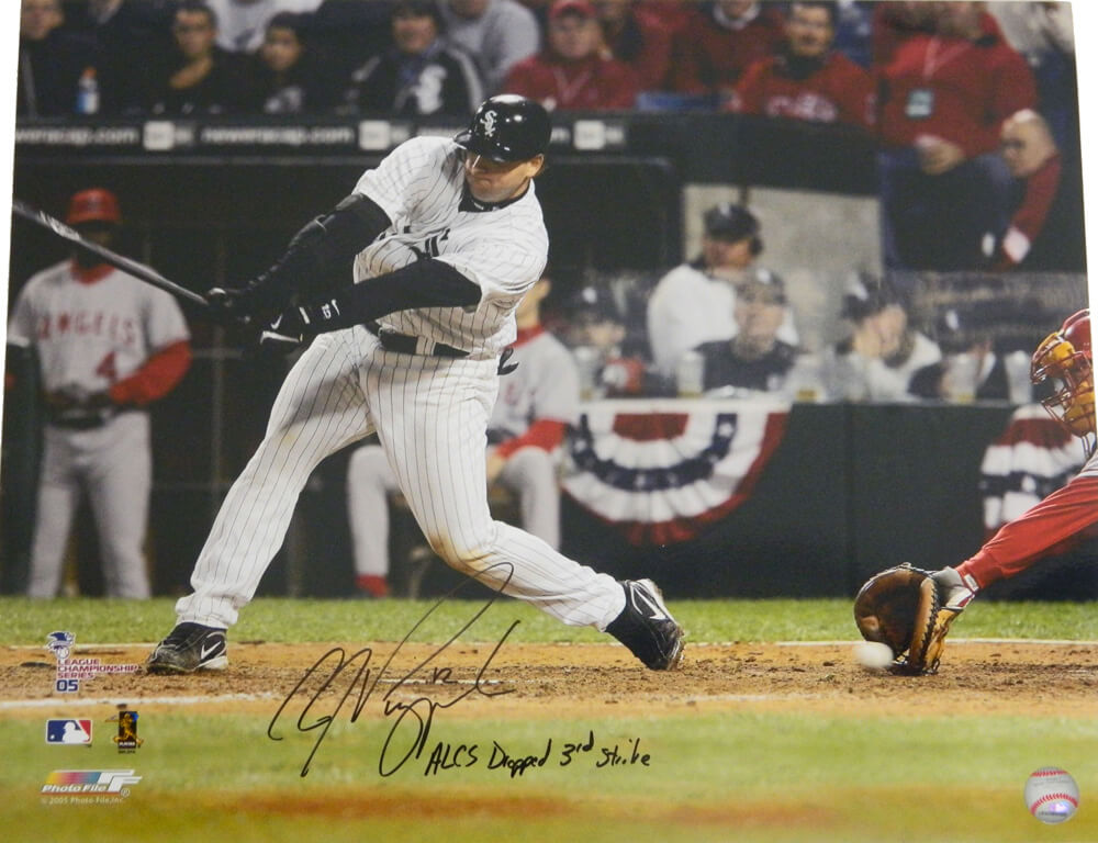 A.J. Pierzynski Signed 2005 ALCS 16x20 Photo w/ALCS Drop 3rd Strike - PIE16P100 - A.J. Pierzynski Signed 2005 ALCS 16x20 Photo w/ALCS Drop 3rd Strike product image