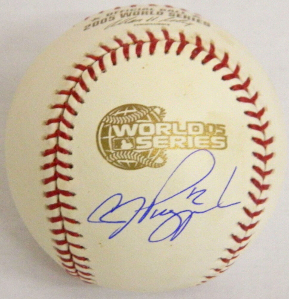 A.J. Pierzynski Signed 2005 World Series Baseball (Blem) - PIEBSB100 - A.J. Pierzynski Signed 2005 World Series Baseball (Blem) product image