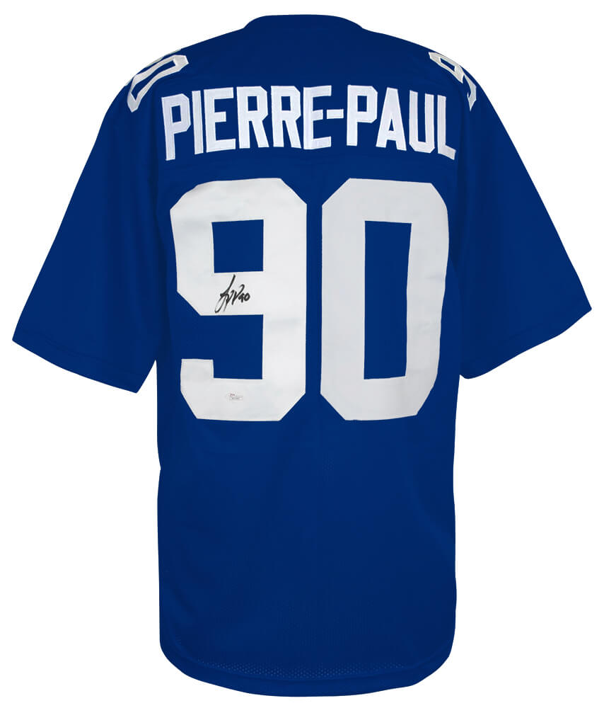 Jason Pierre-Paul Signed Blue Custom Football Jersey - (JSA) - PIEJRY300 - Jason Pierre-Paul Signed Blue Custom Football Jersey - (JSA) product image