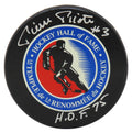 Pierre Pilote Signed Hall of Fame Logo Hockey Puck w/HOF'75 - PILPUC407 - Pierre Pilote Signed Hall of Fame Logo Hockey Puck w/HOF'75 product image