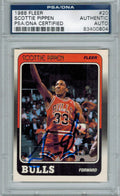 Scottie Pippen Signed Bulls 1988 Fleer Rookie Card #20 - PSA/DNA - PIPCAR200 - Scottie Pippen Signed Bulls 1988 Fleer Rookie Card #20 - PSA/DNA product image