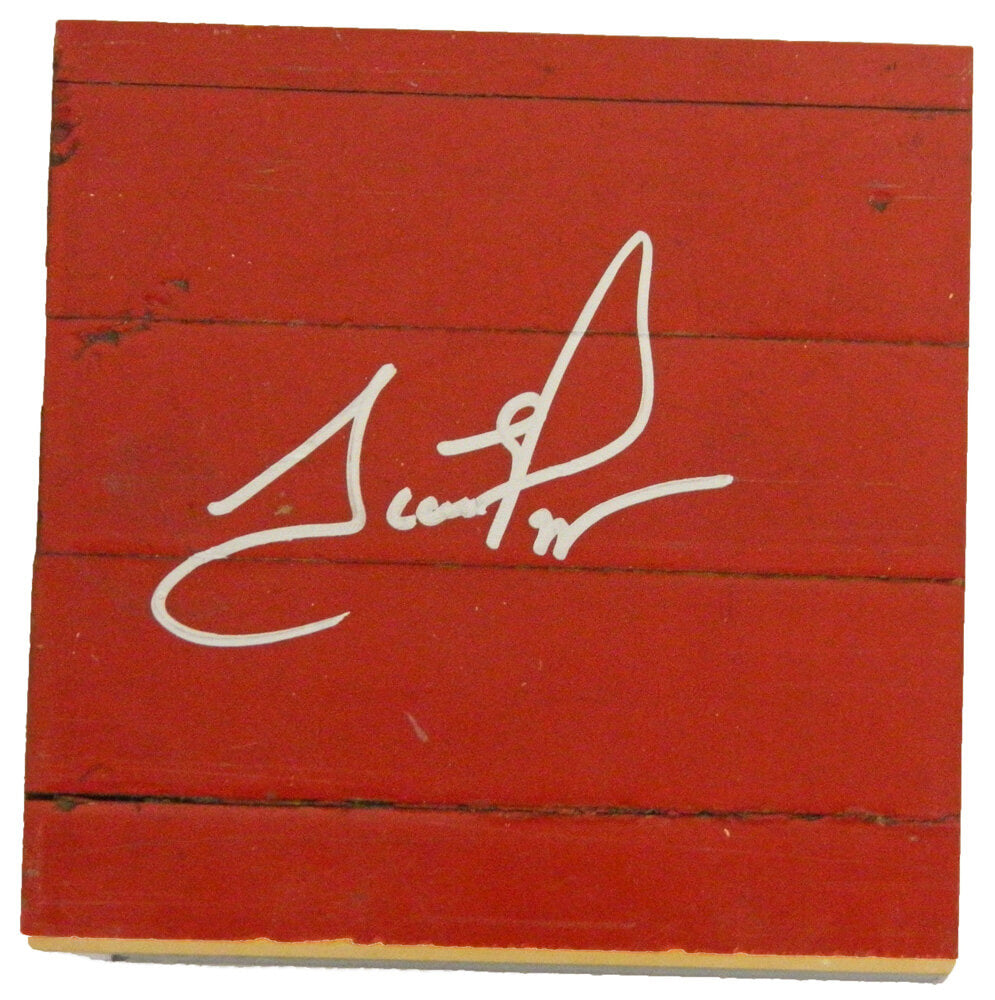 Scottie Pippen Signed Bulls Chicago Stadium Original Red Floor Piece - PIPFLO201 - Scottie Pippen Signed Bulls Chicago Stadium Original Red Floor Piece product image