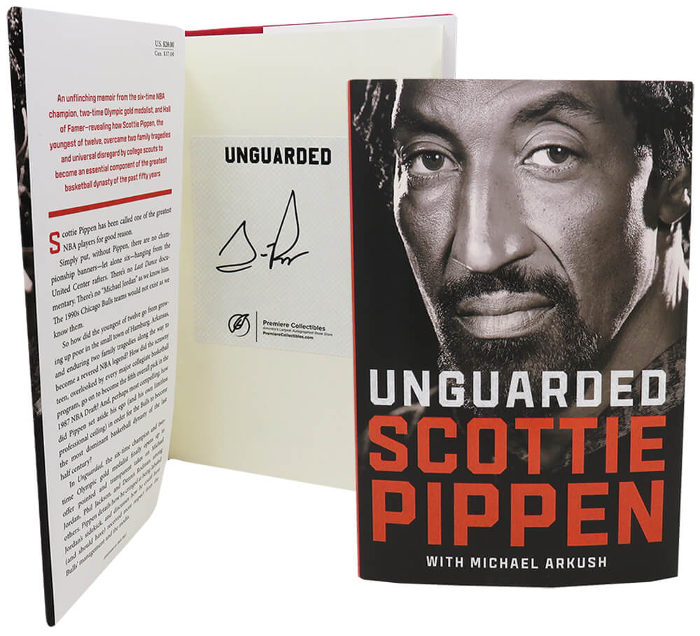 Scottie Pippen Signed Unguarded Hard Cover Book - PIPOTH200 - Scottie Pippen Signed Unguarded Hard Cover Book product image
