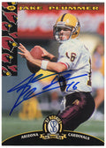 Jake Plummer Signed Arizona Cardinals 1997 SB 2nd Round Pick Rookie Football Trading Card #1 w/Snake - PLUCAR322 - Jake Plummer Signed Arizona Cardinals 1997 SB 2nd Round Pick Rookie Football Trading Card #1 w/Snake product image