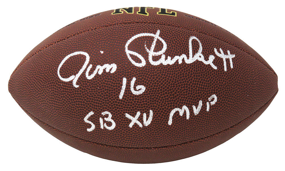Jim Plunkett Signed Wilson Super Grip Full Size NFL Football w/SB XV MVP - PLUFTB302 - Jim Plunkett Signed Wilson Super Grip Full Size NFL Football w/SB XV MVP product image