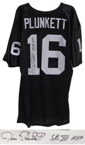 Jim Plunkett Signed Black Wilson Jersey w/SB XV MVP - PLUJRY301 - Jim Plunkett Signed Black Wilson Jersey w/SB XV MVP product image