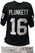 Jim Plunkett Signed Black Custom Football Jersey w/SB XV MVP - PLUJRY302 - Jim Plunkett Signed Black Custom Football Jersey w/SB XV MVP product image