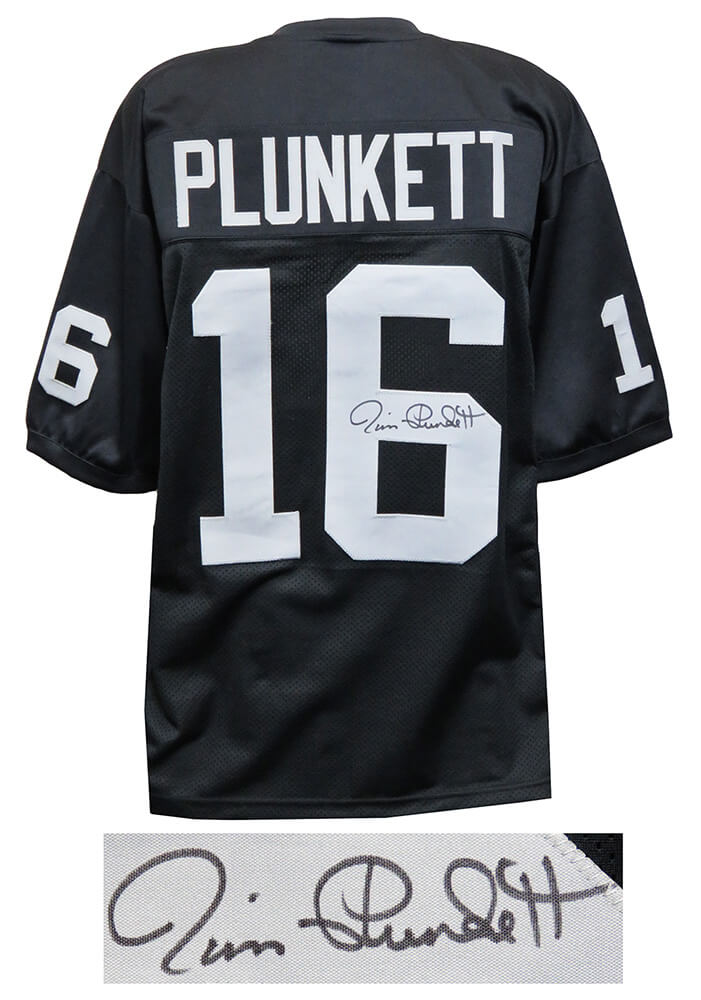 Jim Plunkett Signed Black Custom Jersey - PLUJRY307 - Jim Plunkett Signed Black Custom Jersey product image