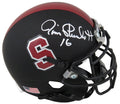 Jim Plunkett Signed Stanford Cardinals Black Schutt Mini Helmet - PLUMIN307 - Jim Plunkett Signed Stanford Cardinals Black Schutt Mini Helmet product image