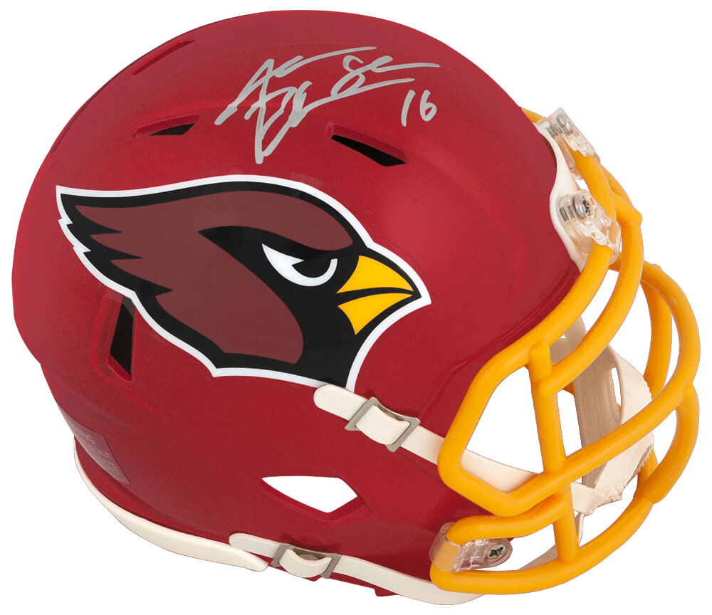 Jake Plummer Signed Arizona Cardinals FLASH Riddell Speed Mini Helmet w/Snake - PLUMIN321 - Jake Plummer Signed Arizona Cardinals FLASH Riddell Speed Mini Helmet w/Snake product image
