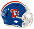 Jake Plummer Signed Denver Broncos Throwback 'D Logo' Riddell Speed Mini Helmet w/Snake - PLUMIN326 - Jake Plummer Signed Denver Broncos Throwback 'D Logo' Riddell Speed Mini Helmet w/Snake product image
