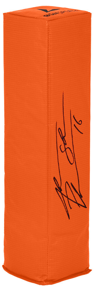 Jake Plummer Signed BSN Orange Football Endzone Pylon w/Snake - PLUPYL310 - Jake Plummer Signed BSN Orange Football Endzone Pylon w/Snake product image