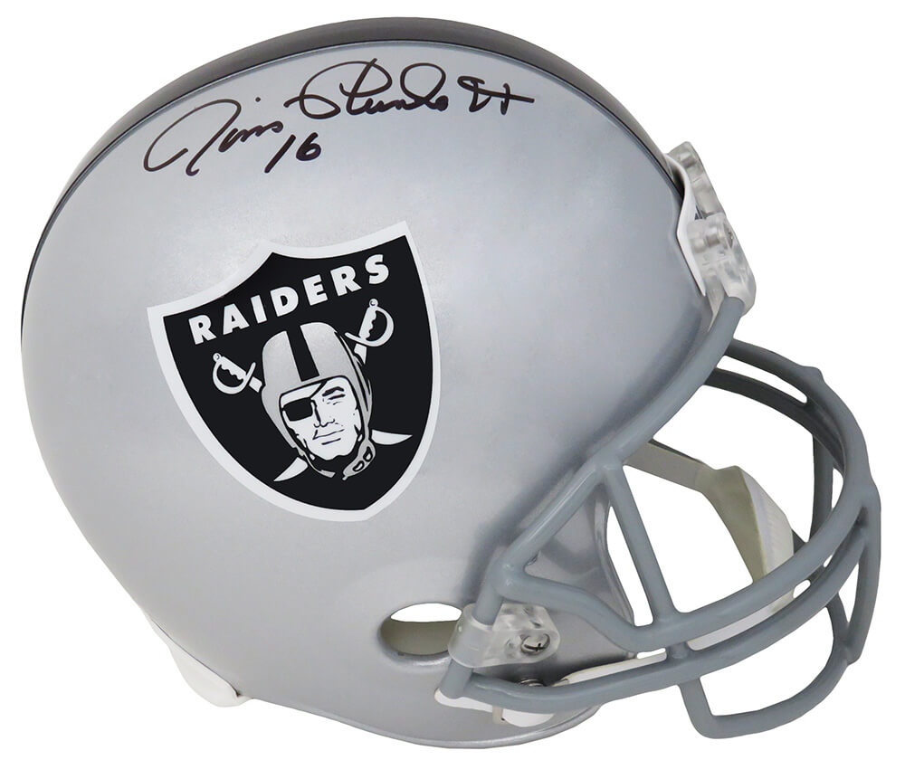 Jim Plunkett Signed Raiders Riddell Full Size Replica Helmet - PLUREP300 - Jim Plunkett Signed Raiders Riddell Full Size Replica Helmet product image