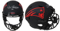 Jim Plunkett Signed New England Patriots Eclipse Riddell Full Size Speed Replica Helmet - PLUREP302 - Jim Plunkett Signed New England Patriots Eclipse Riddell Full Size Speed Replica Helmet product image