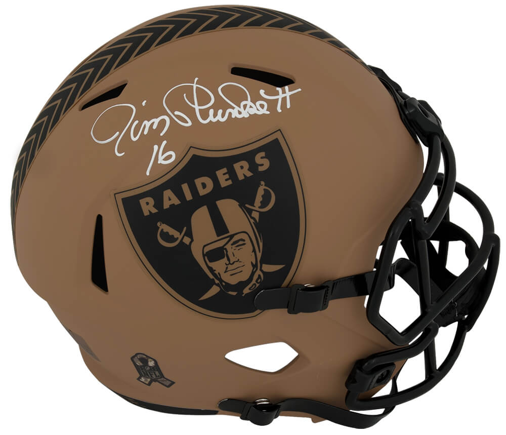 Jim Plunkett Signed Raiders Salute to Service 2023 Riddell Full Size Speed Replica Helmet - PLUREP315 - Jim Plunkett Signed Raiders Salute to Service 2023 Riddell Full Size Speed Replica Helmet product image