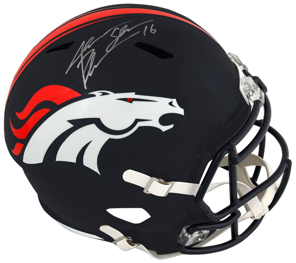 Jake Plummer Signed Denver Broncos Riddell Full Size Speed Replica Helmet w/Snake - PLUREP330 - Jake Plummer Signed Denver Broncos Riddell Full Size Speed Replica Helmet w/Snake product image