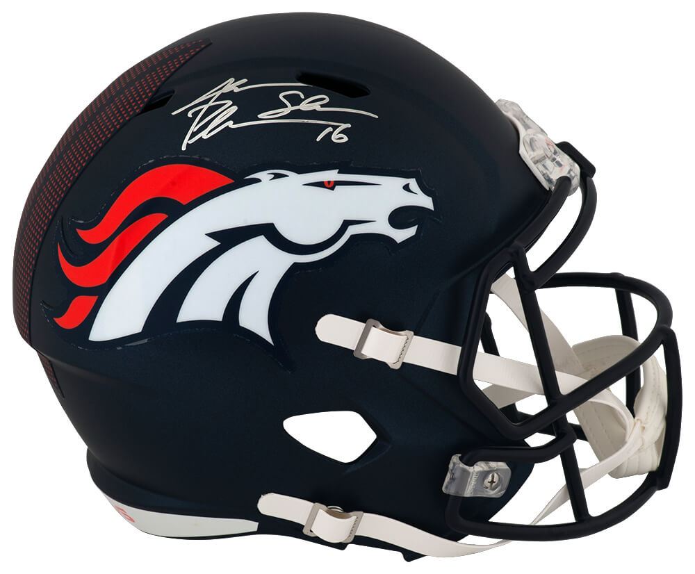 Jake Plummer Signed Denver Broncos (Current Style) Riddell Full Size Speed Replica Helmet w/Snake - PLUREP333 - Jake Plummer Signed Denver Broncos (Current Style) Riddell Full Size Speed Replica Helmet w/Snake product image