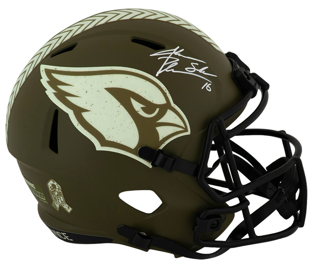 Jake Plummer Signed Arizona Cardinals SALUTE Riddell Full Size Speed Replica Helmet w/Snake - PLUREP338 - Jake Plummer Signed Arizona Cardinals SALUTE Riddell Full Size Speed Replica Helmet w/Snake product image