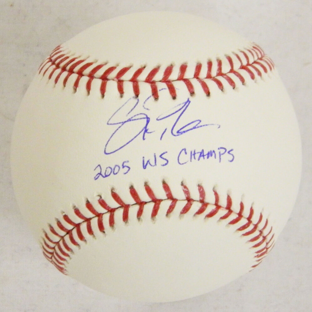 Scott Podsednik Signed MLB Baseball w/2005 WS Champs - PODBSB100 - Scott Podsednik Signed MLB Baseball w/2005 WS Champs product image