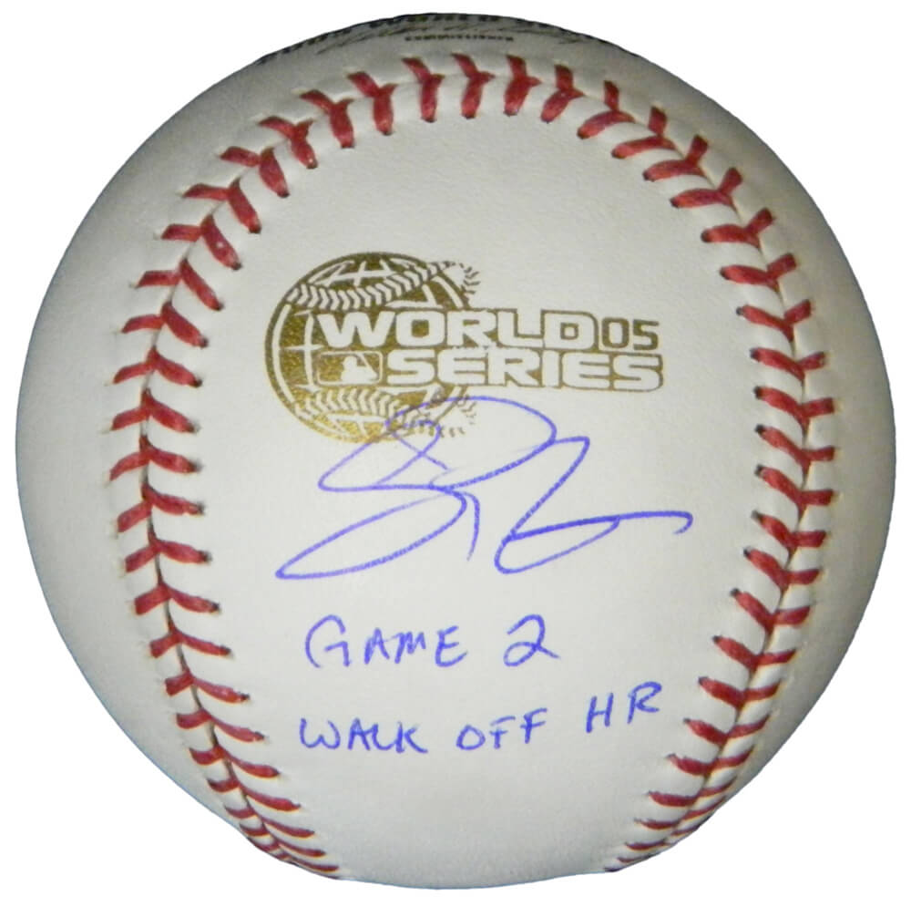 Scott Podsednik Signed Rawlings Official 2005 World Series Baseball w/Game 2 Walk Off HR - PODBSB103 - Scott Podsednik Signed Rawlings Official 2005 World Series Baseball w/Game 2 Walk Off HR product image