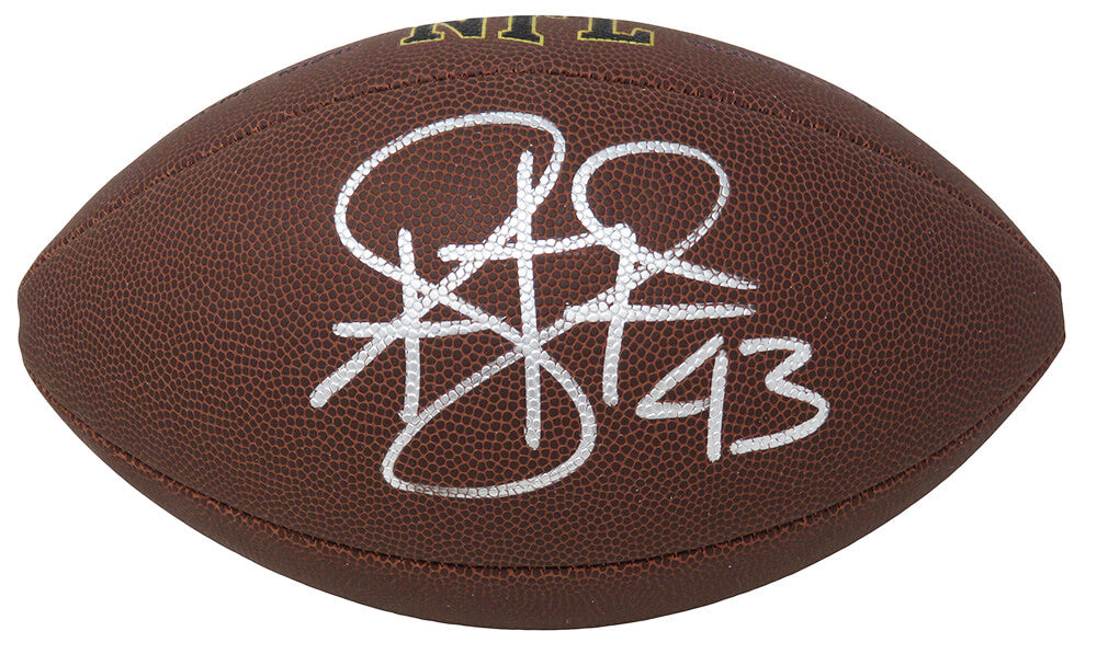 Troy Polamalu Signed Wilson Super Grip Full Size NFL Football - POLFTB300 - Troy Polamalu Signed Wilson Super Grip Full Size NFL Football product image