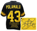 Troy Polamalu Signed Black Color Rush Embroidered State Custom Football Jersey (Beckett) - POLJRY300 - Troy Polamalu Signed Black Color Rush Embroidered State Custom Football Jersey (Beckett) product image