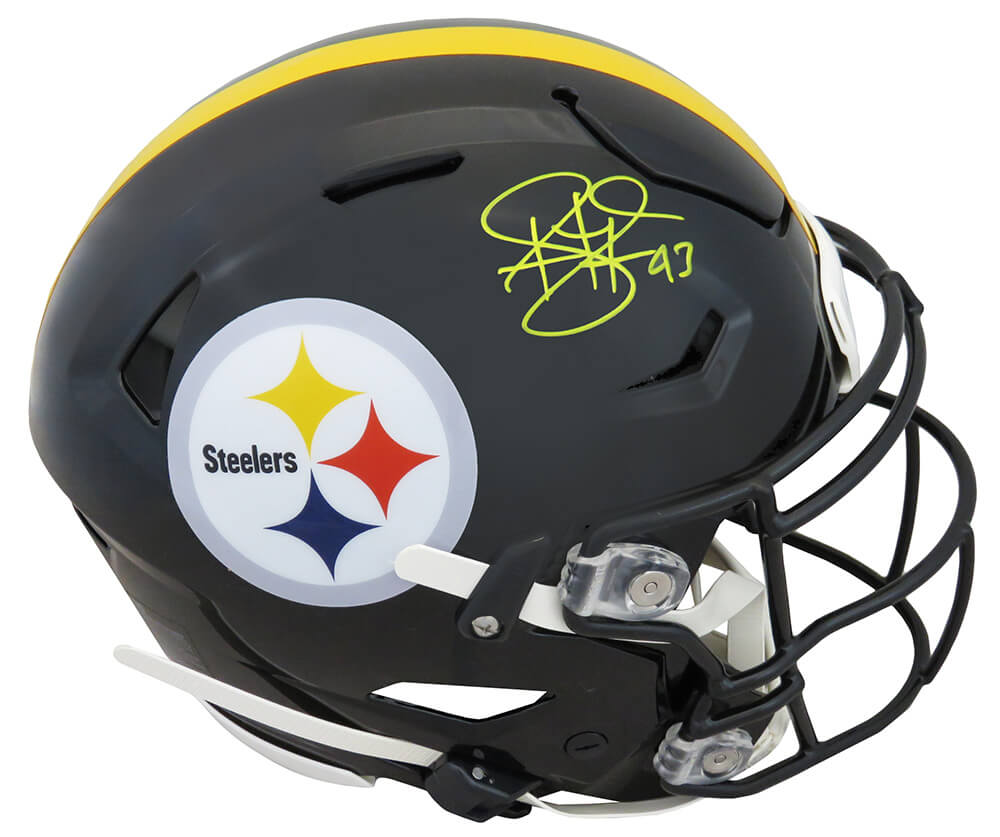 Troy Polamalu Signed Pittsburgh Steelers Riddell SpeedFlex Authentic Football Helmet - POLPRO300 - Troy Polamalu Signed Pittsburgh Steelers Riddell SpeedFlex Authentic Football Helmet product image