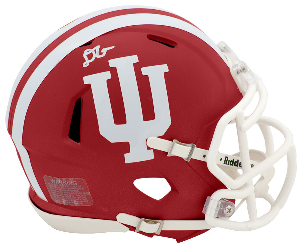 D'Angelo Ponds Signed Indiana Hoosiers Riddell Speed Mini Helmet - PONMIN300 - D'Angelo Ponds Signed Indiana Hoosiers Riddell Speed Mini Helmet product image