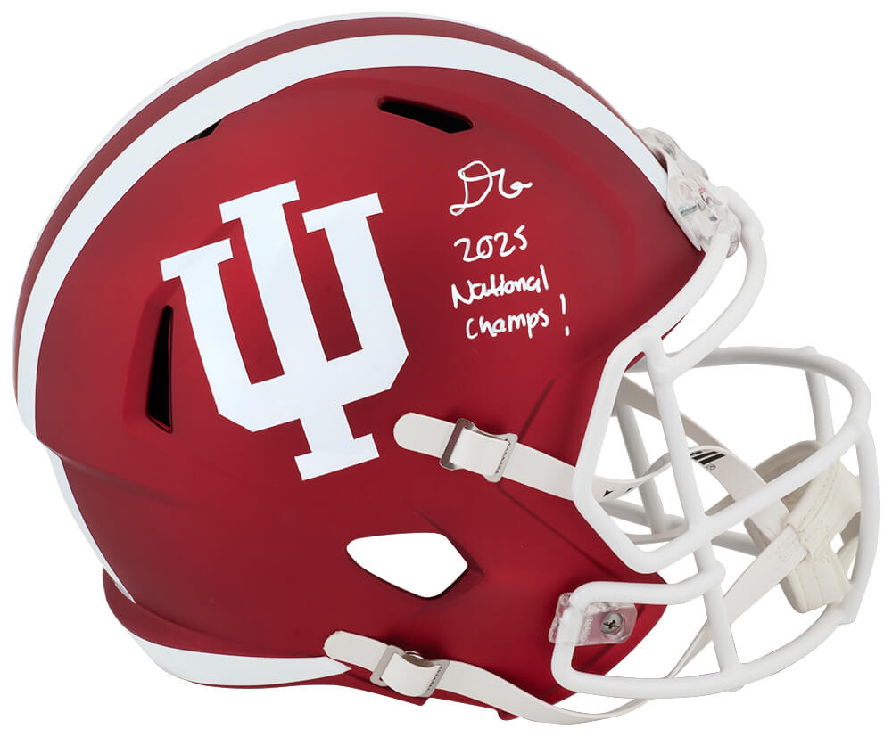 D'Angelo Ponds Signed Indiana Hoosiers Riddell Full Size Speed Replica Helmet w/2025 National Champs - PONREP300 - D'Angelo Ponds Signed Indiana Hoosiers Riddell Full Size Speed Replica Helmet w/2025 National Champs product image