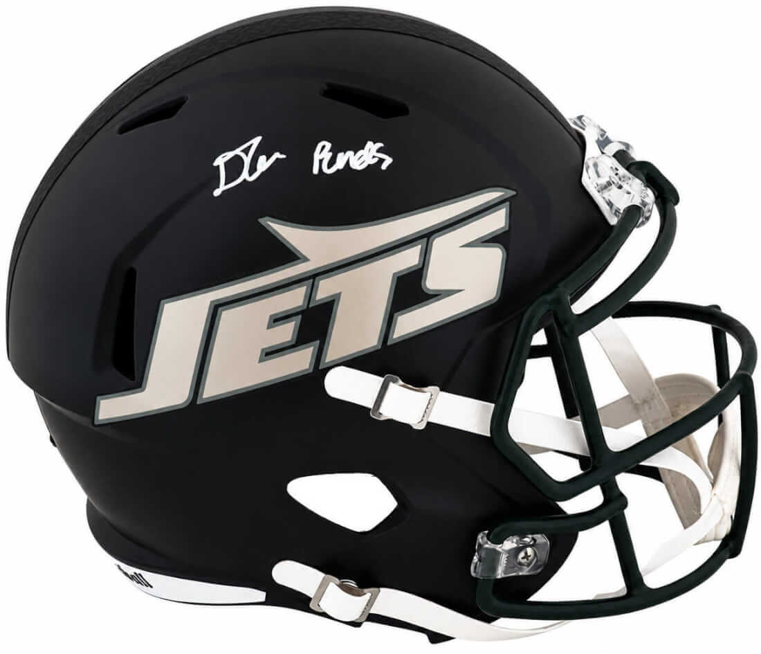 D'Angelo Ponds Signed New York Jets Rivalry Black Riddell Full Size Speed Replica Helmet - PONREP302 - D'Angelo Ponds Signed New York Jets Rivalry Black Riddell Full Size Speed Replica Helmet product image